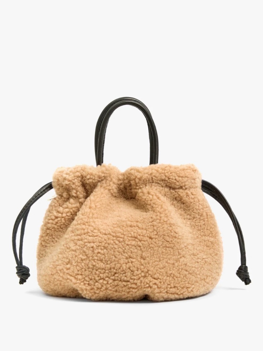 Clare V. Cafe Au Lait Shearling Emma with Top Handle NWT